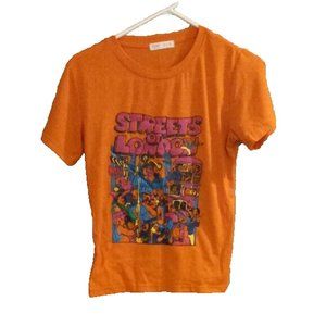romwe t shirt Street Of London Size small womans juniors orange UK